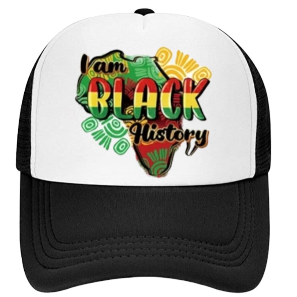 Black Power Hat Adjustable Snapback Trucker Hat Black History Celebration Hat